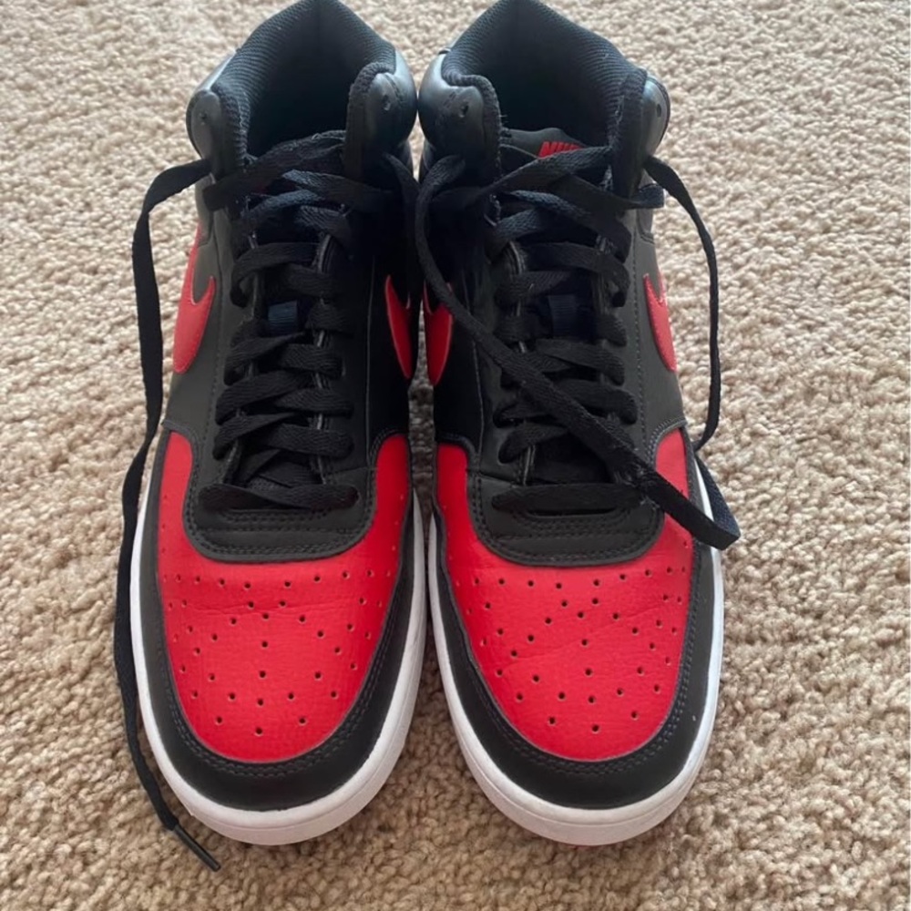 Nike Men's Court Vision Mid ‘Bred’ Sneakers